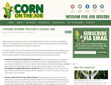 Tablet Screenshot of cornonthejob.com